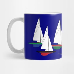 Dragon Class Sailboats Racing Mug